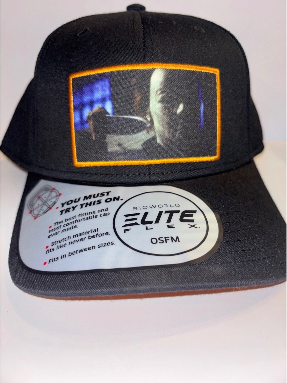 Halloween Michael Myers Horror Movie Black Snapback Hat BioWorld NWT